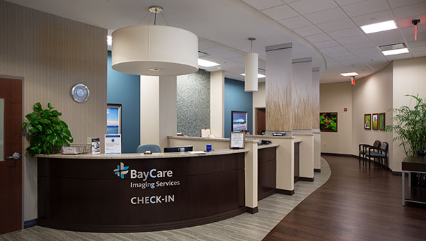 Interior lobby of a BayCare Outpatient Imaging Center
