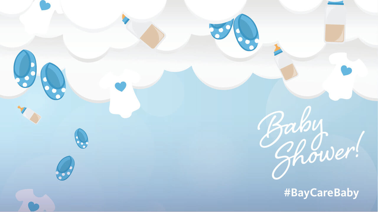 Virtual background for Boy Baby Shower