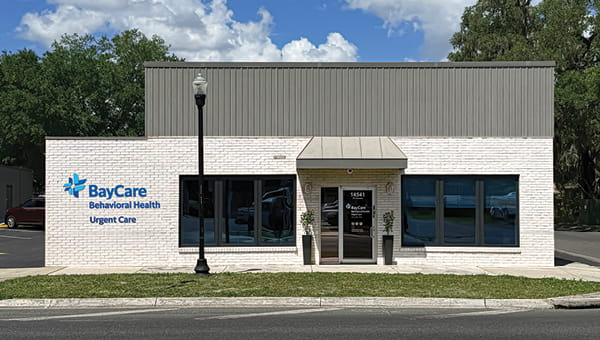 an outside shot of the behavioral health urgent care building in Dade City