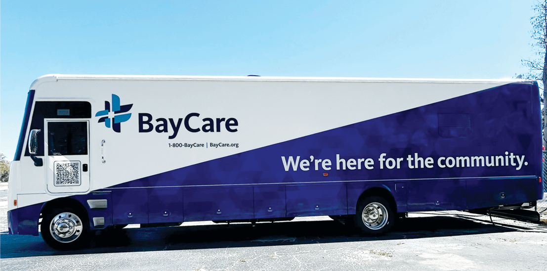 A picture of the BayCare Mobile Bus