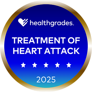 Healthgrades Treatment of Heart Attack 2025 award.