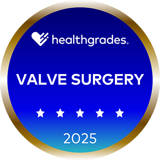 Five-Star for Valve Surgery Healthgrades Award 2025