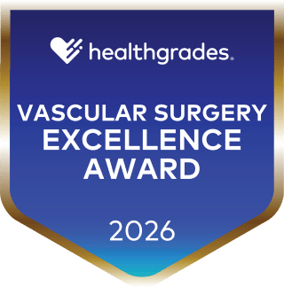 Healthgrades 2026 Vascular Surgery Excellence Award Badge