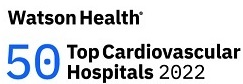 A photo displaying text reading Watson Health Top 50 Cardiovascular Hospitals