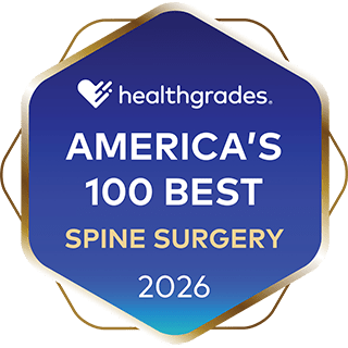 Healthgrades award for "America's 100 Best Spine Surgery" in 2026