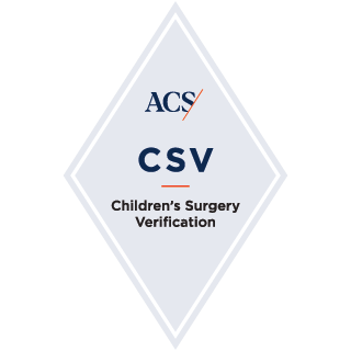 a badge verifying children's surgery verification program from ACS