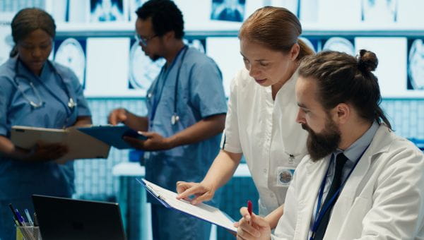 health care team working together